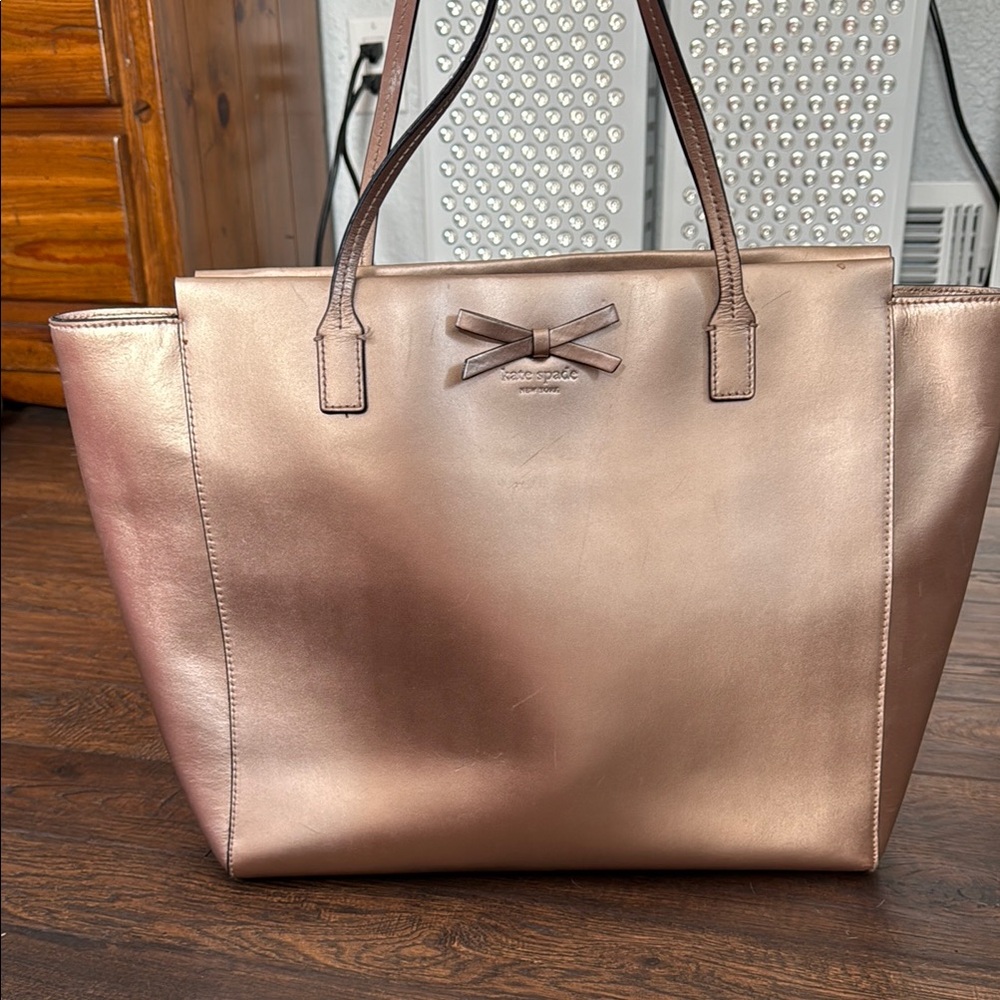 Kate Spade Gold Tote Bag Modern Elegance
